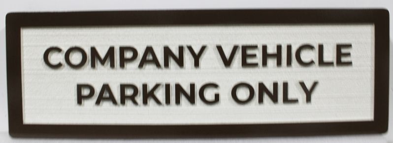 SA28897 - Carved and Sandblasted Sign for "Company Vehicle Parking Only"