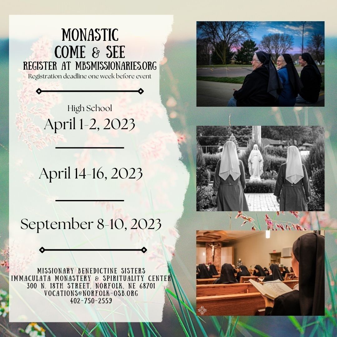 Join us for a Come and See Weekend!
