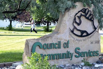 Council of Community Services sign.