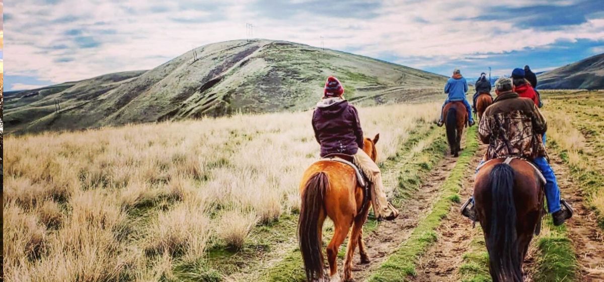 Group of people horseback riding