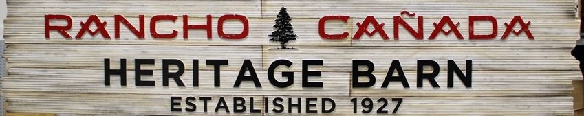 O24066 -  Carved and Sandblasted HDU  Sign for the "Rancho Canada Heritage Barn", with Faux Carved Individual Boards