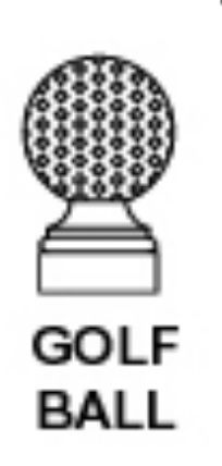 E14875 - Golf Ball Finial for Round Aluminum Signpost