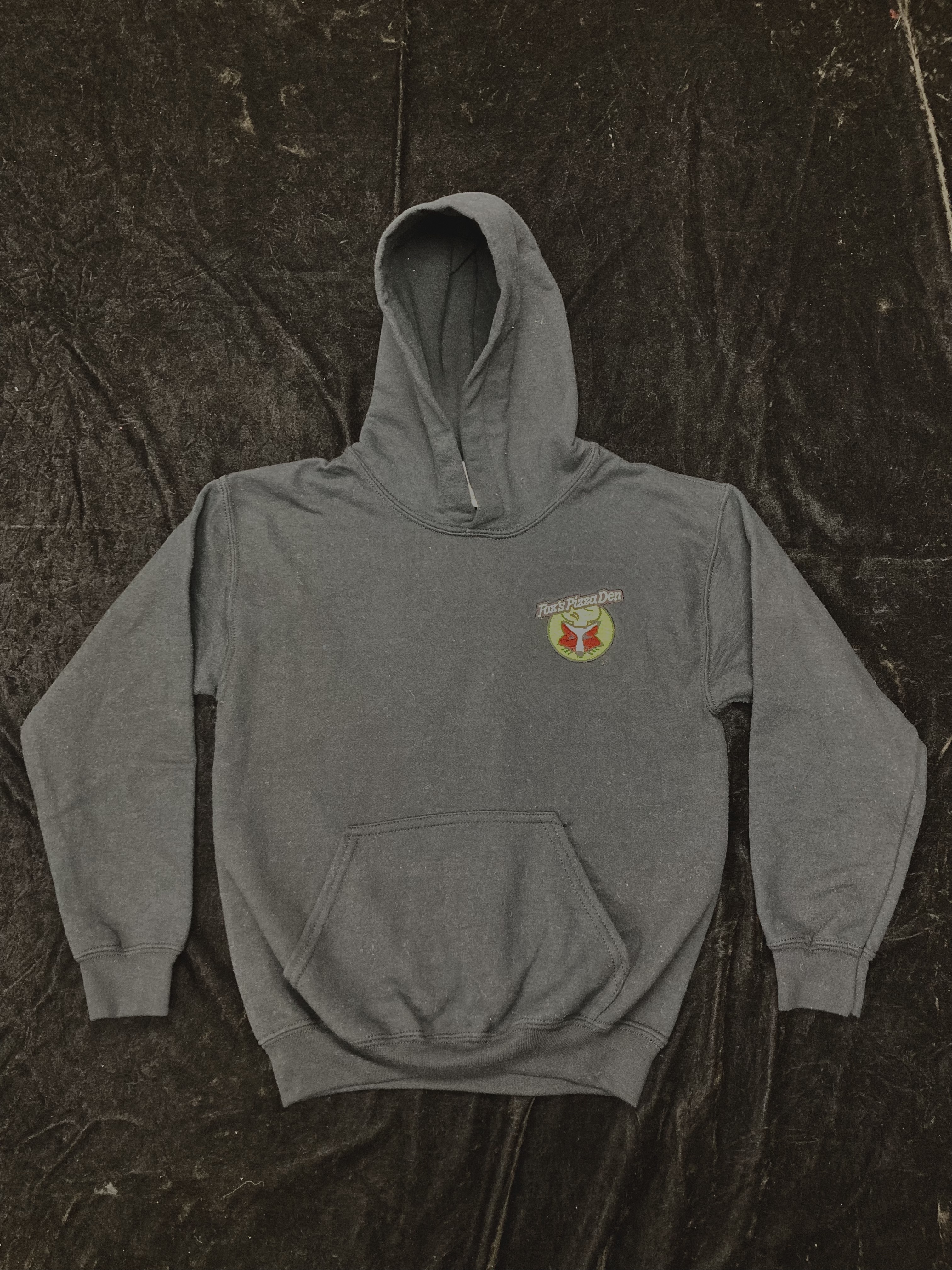 SALE Fox's Logo - YOUTH MEDIUM Black Hoodie