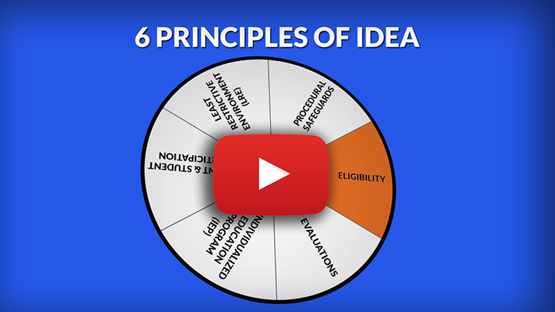 Link to youtube video 6 Principles of IDEA: Eligibility