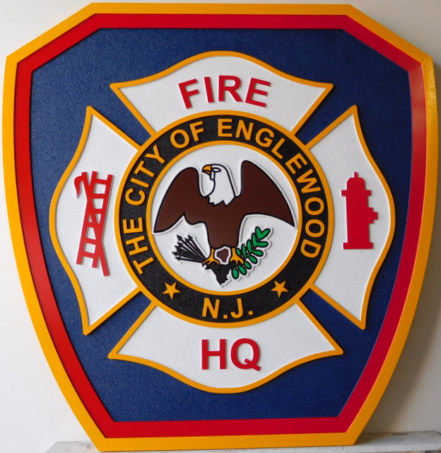 CB5570 - Firefighter Badge, Multi-level Relief