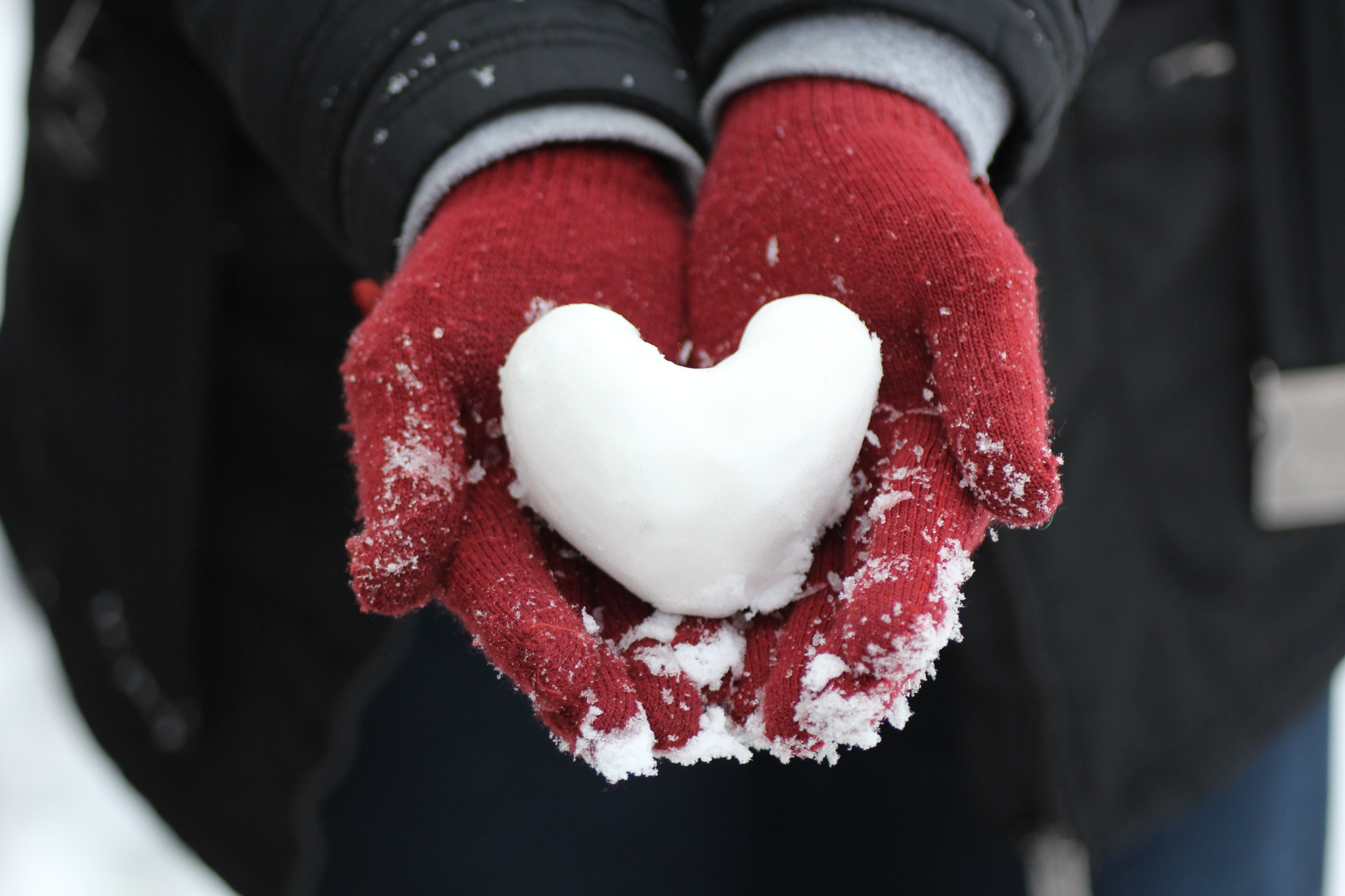 Hand holding a heart