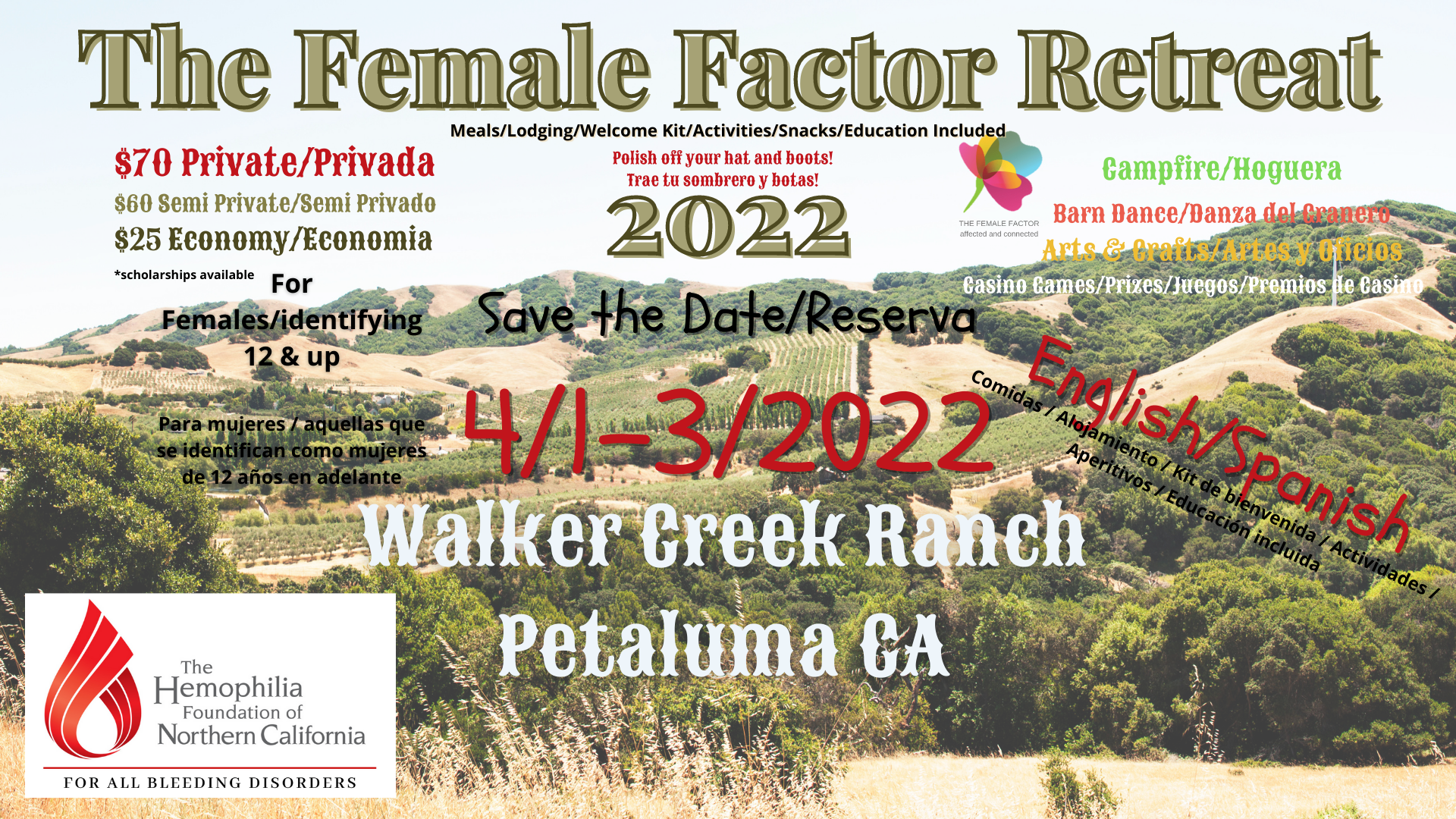 The Female Factor Retreat 2022 Walker Creek Ranch Petaluma California