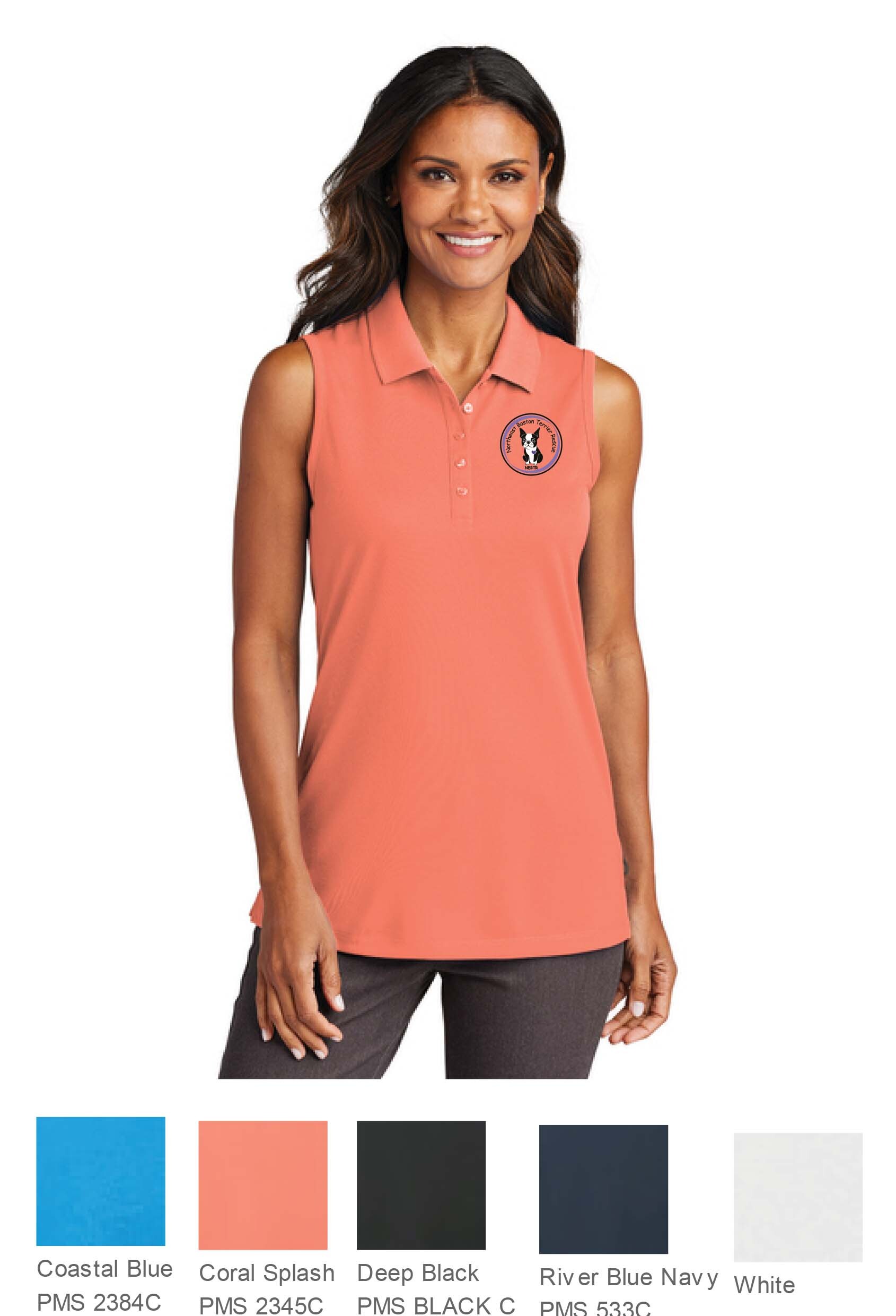 Ladies Sleeveless Polo Option 1