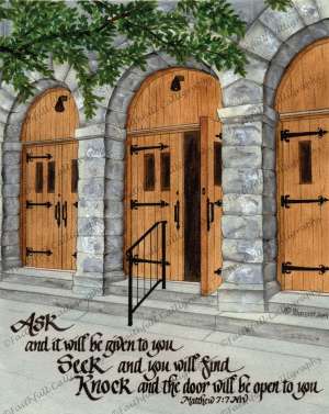 ASK SEEK KNOCK (Psalms, Encouragement, Faithwalk, Graduation/Retirement, Service/Ministry)
