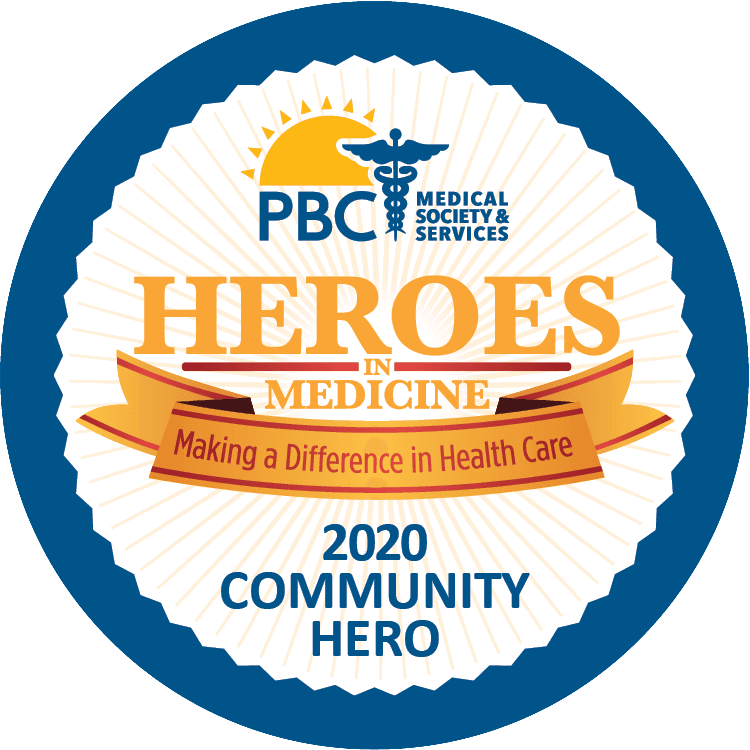 PBC Medical Society & Services - Heroes in Medicine making a difference in Health Care - 2020 Community Hero