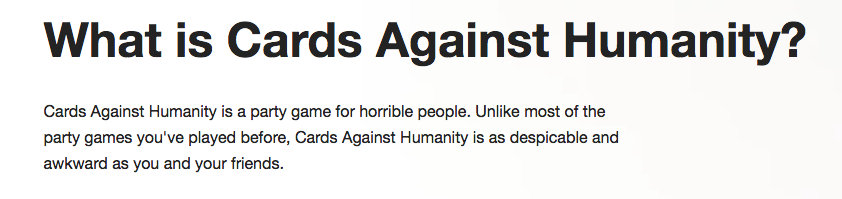 Aggressive and snarky business personality style wording copy