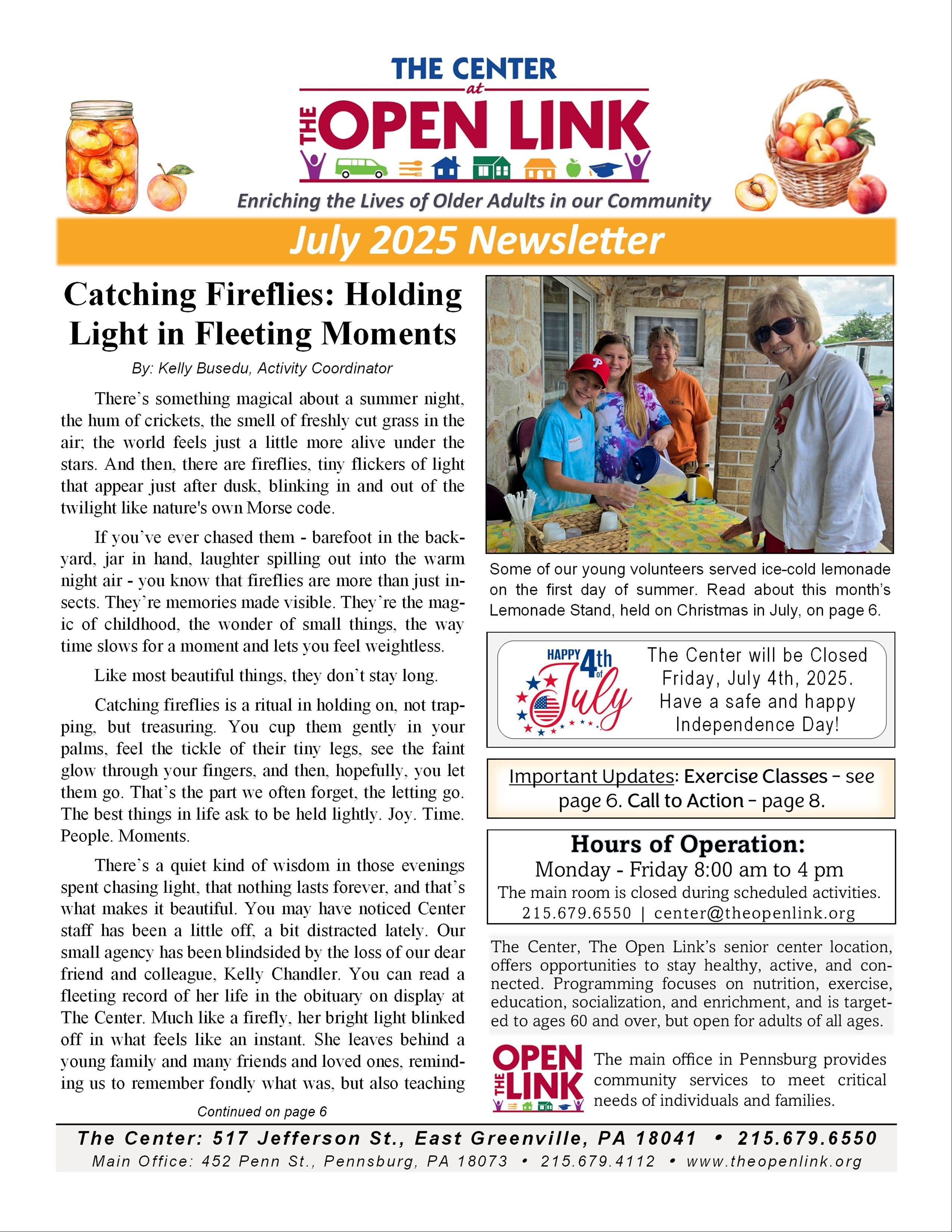 July 2025 Center News