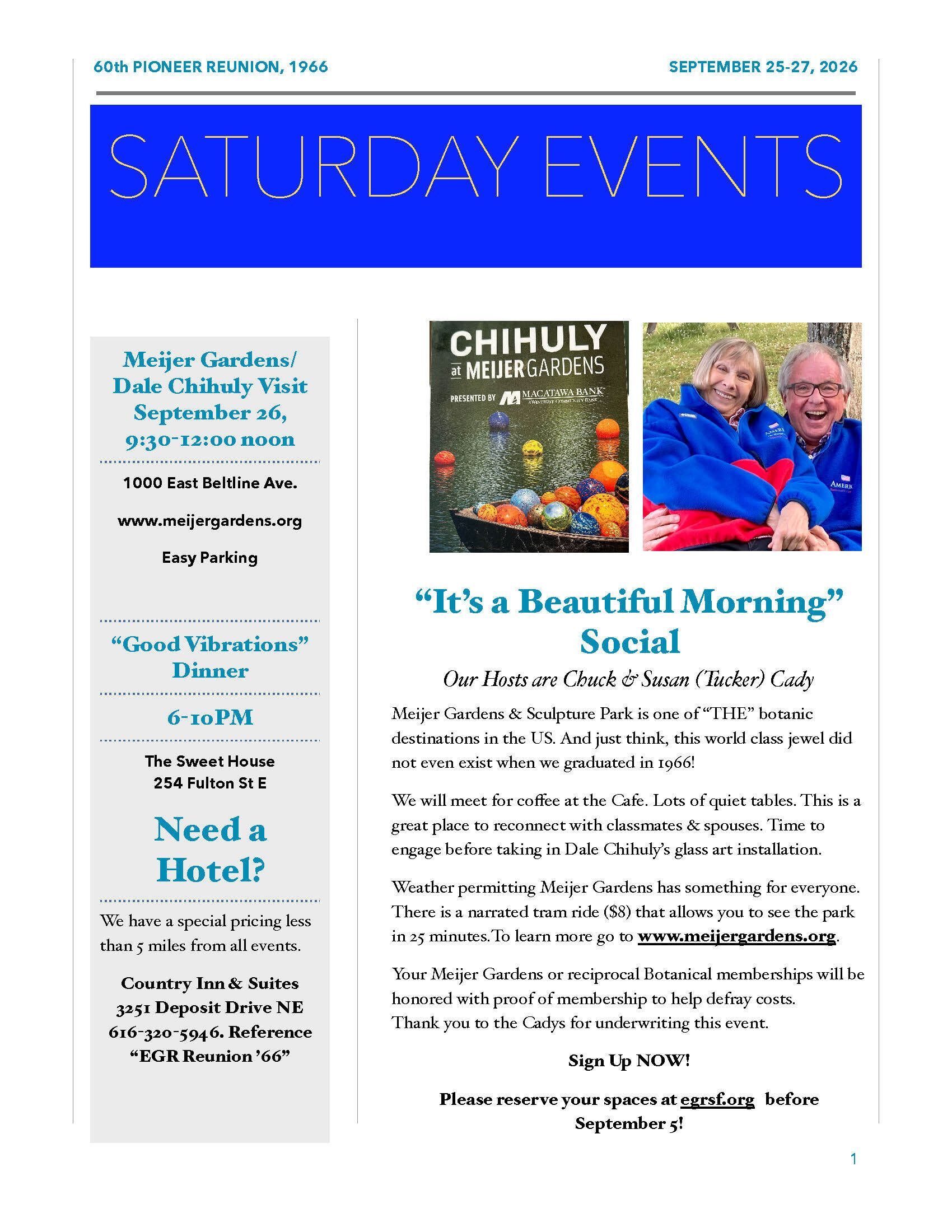 1966 Reunion Saturday Events