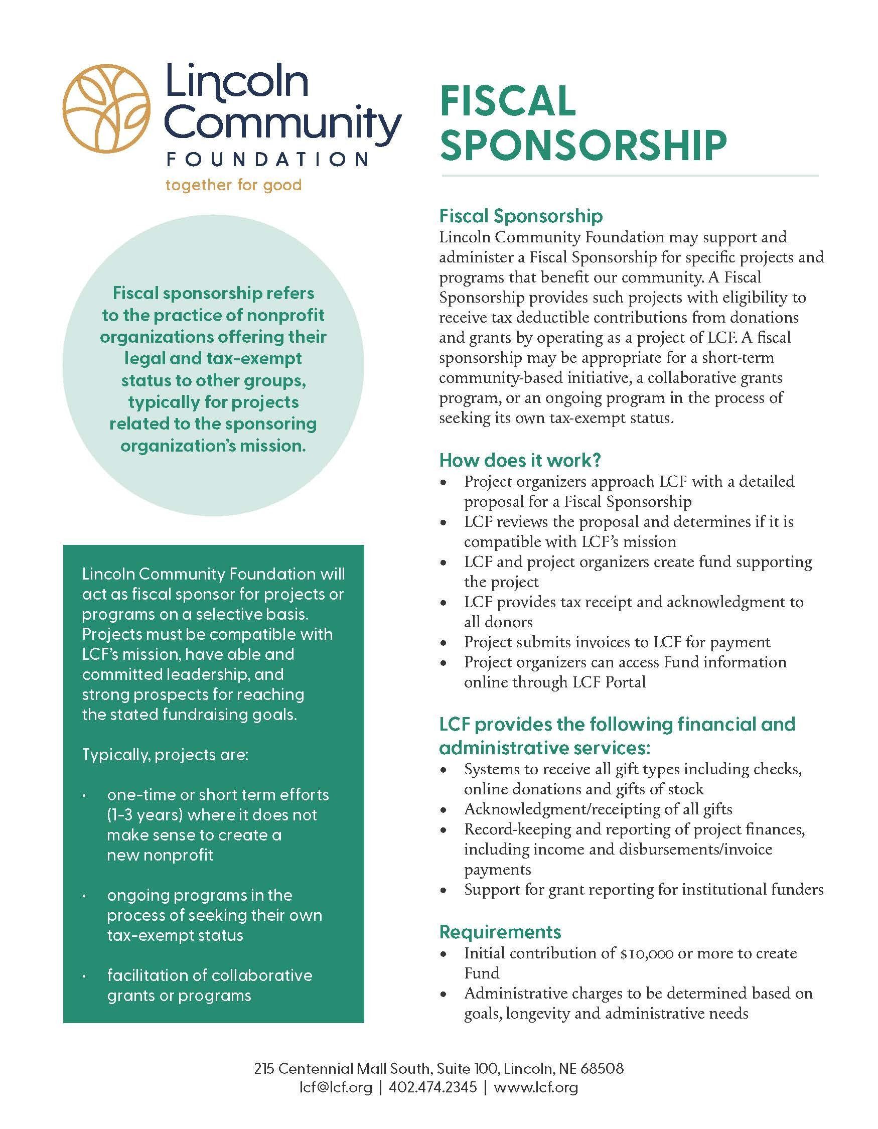 Fiscal Sponsorship