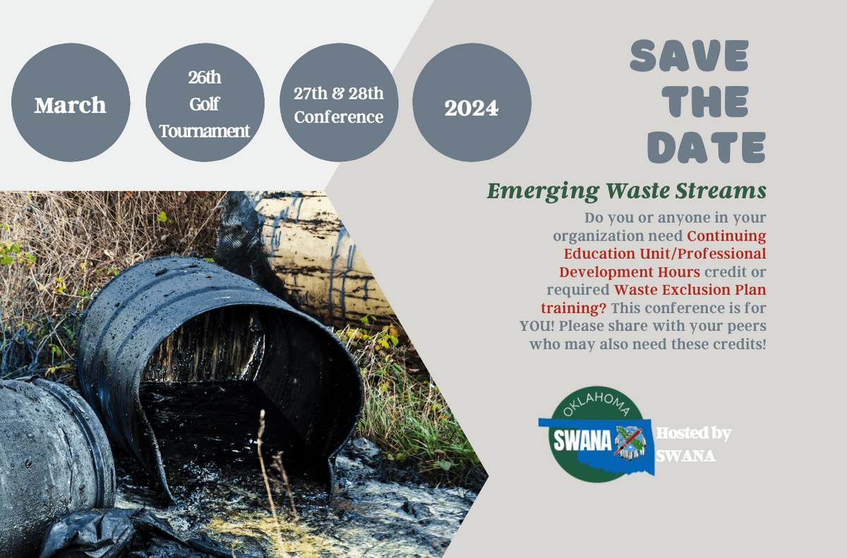 Conference Homepage Chapter Conference Oklahoma Indian Nations Chapter of the Solid Waste