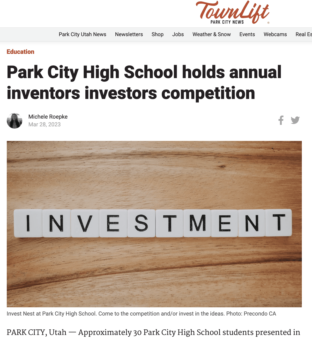Park City High School Holds Annual Inventors Investors Competition