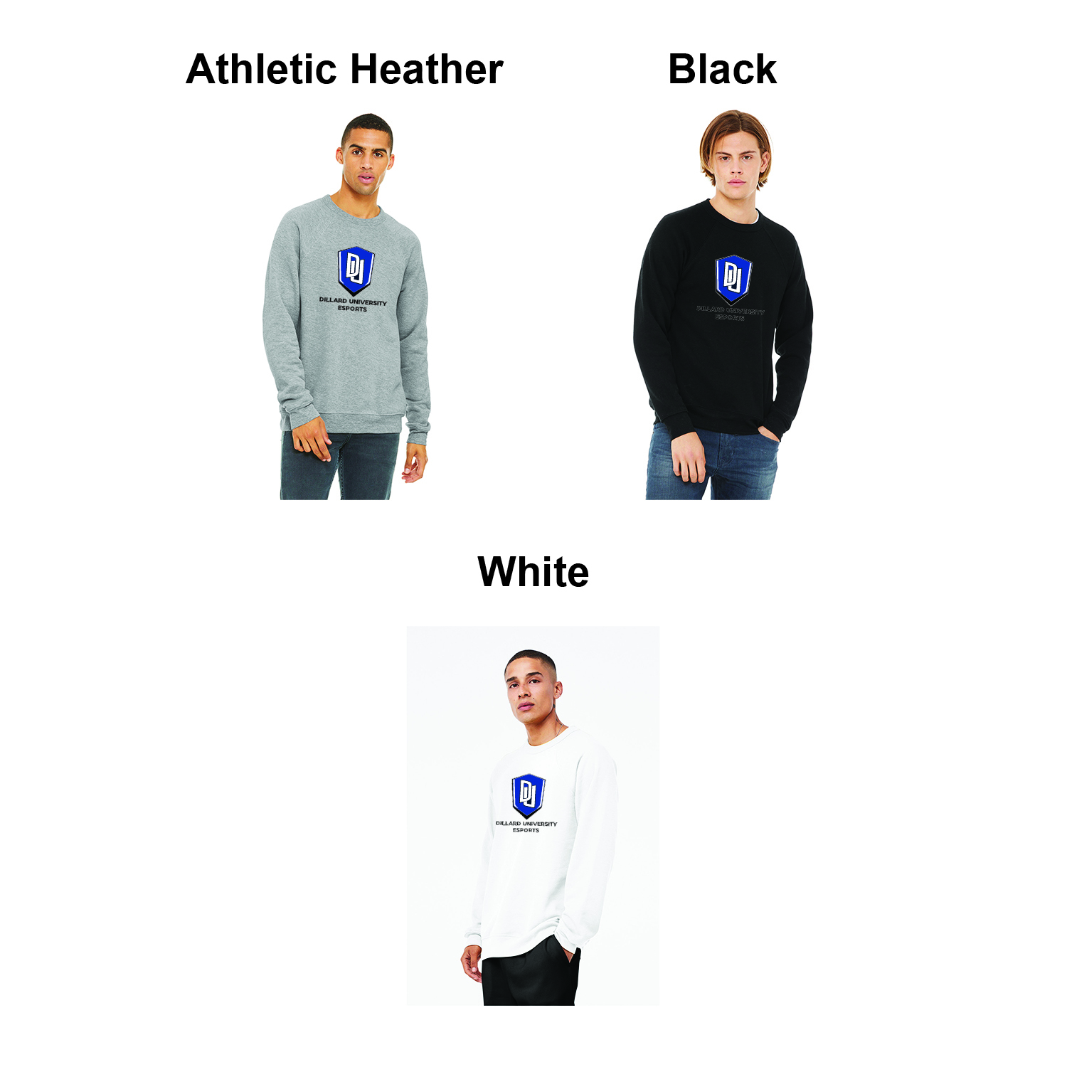 DILLARD UNIVERSITY Bella + Canvas Unisex Sponge Fleece Crewneck Sweatshirt