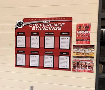 Descon Sports Standings Boards and Stats Boards offer a variety of ways to display your teams current performance.