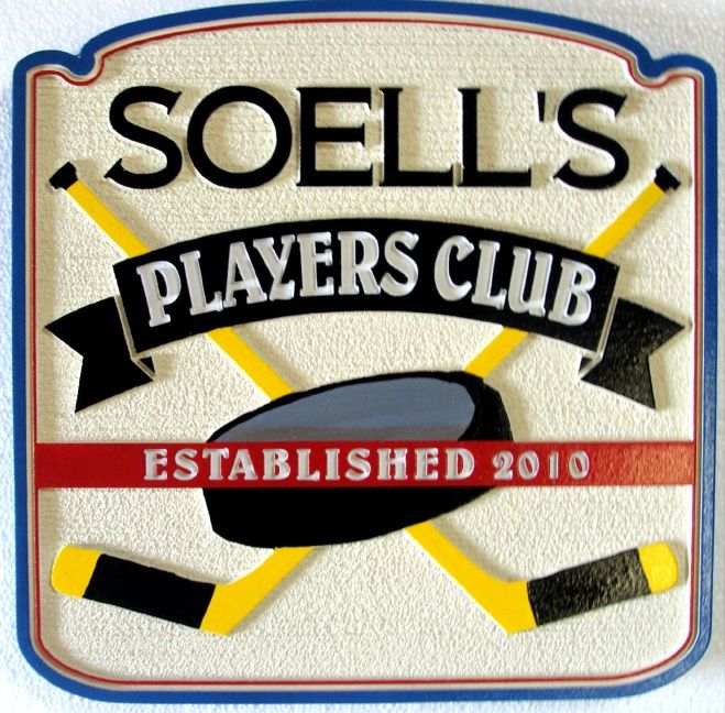 RB27330 - Carved Hockey Sports Bar Sign
