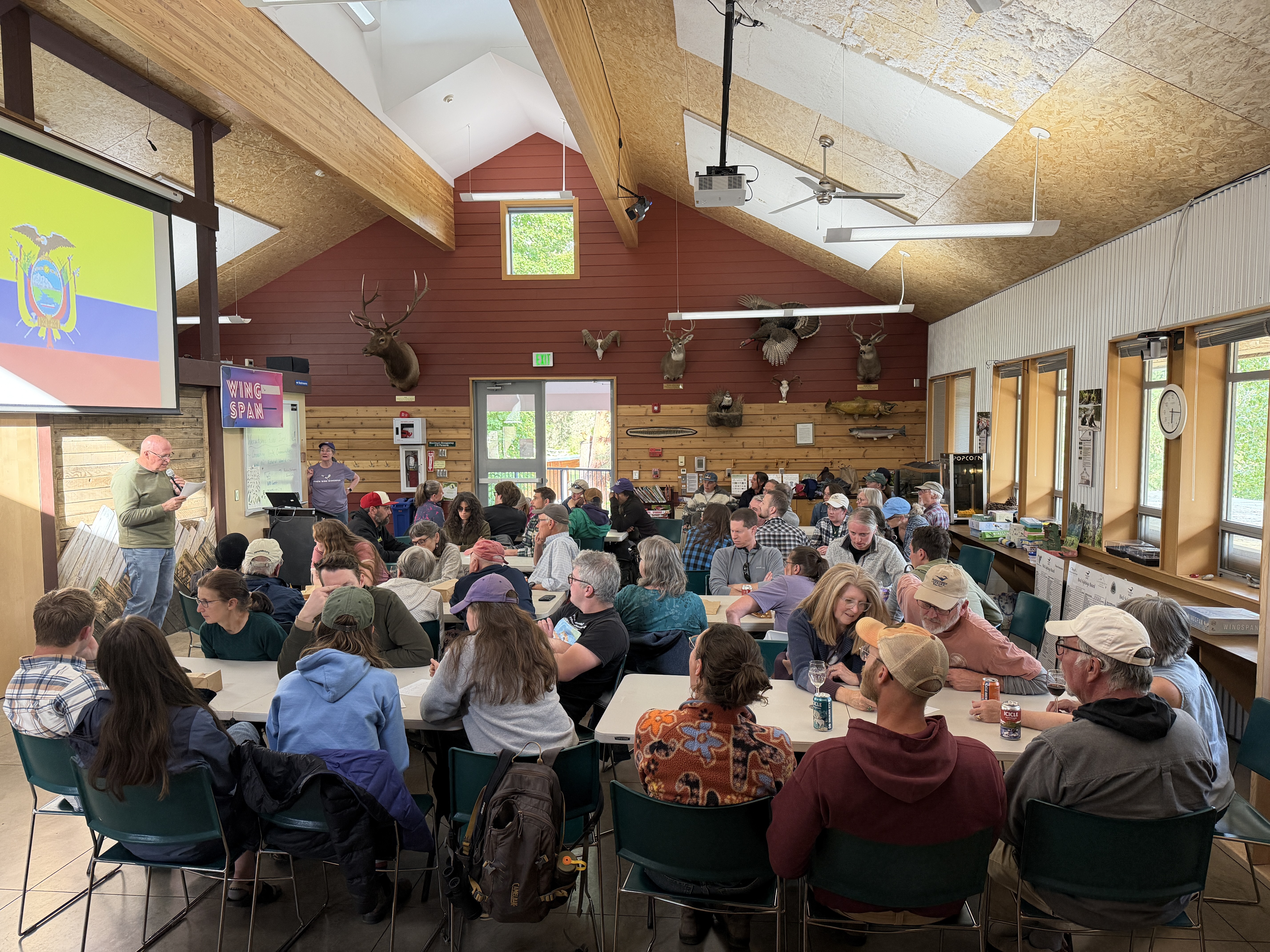 Picture of the participants during Wingspan Trivia