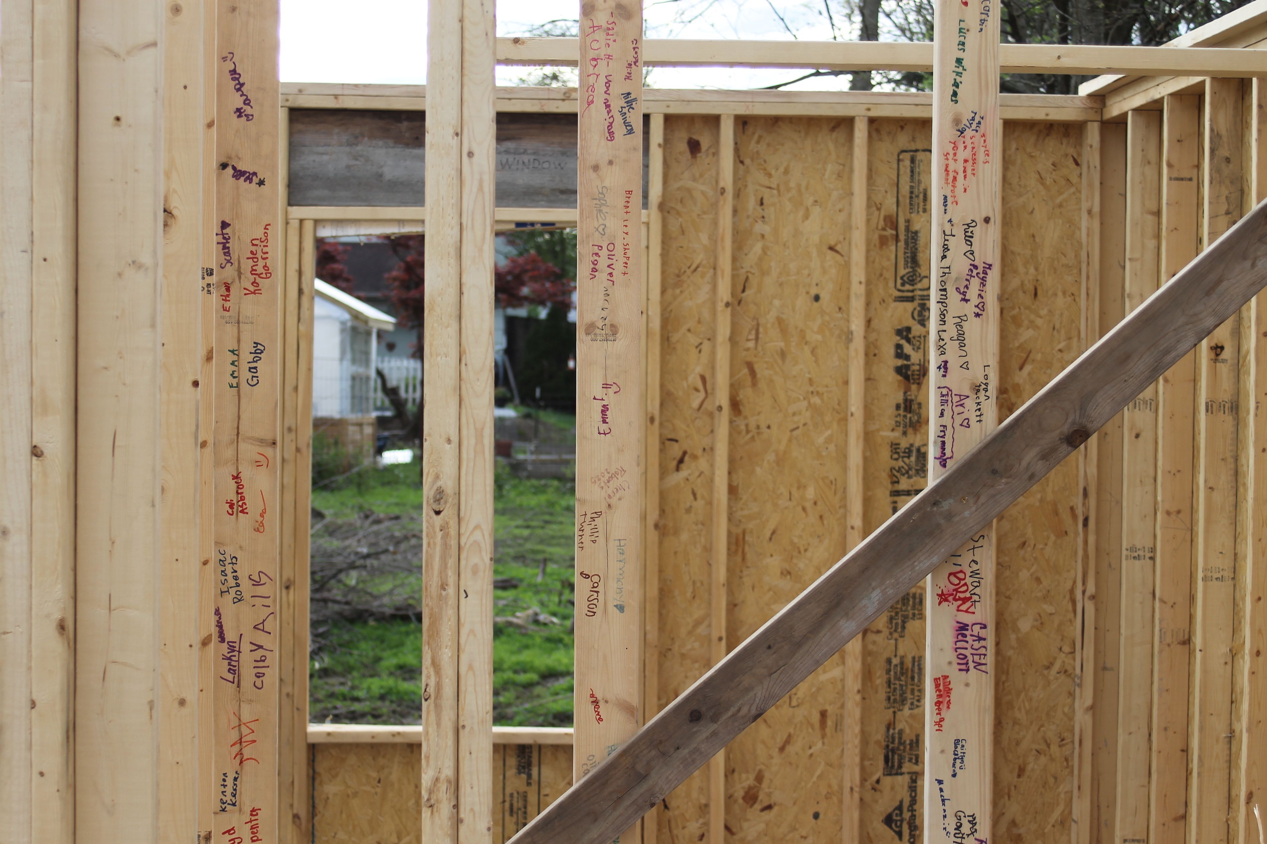 East Clinton Schools Kids Care 2 x 4's installed