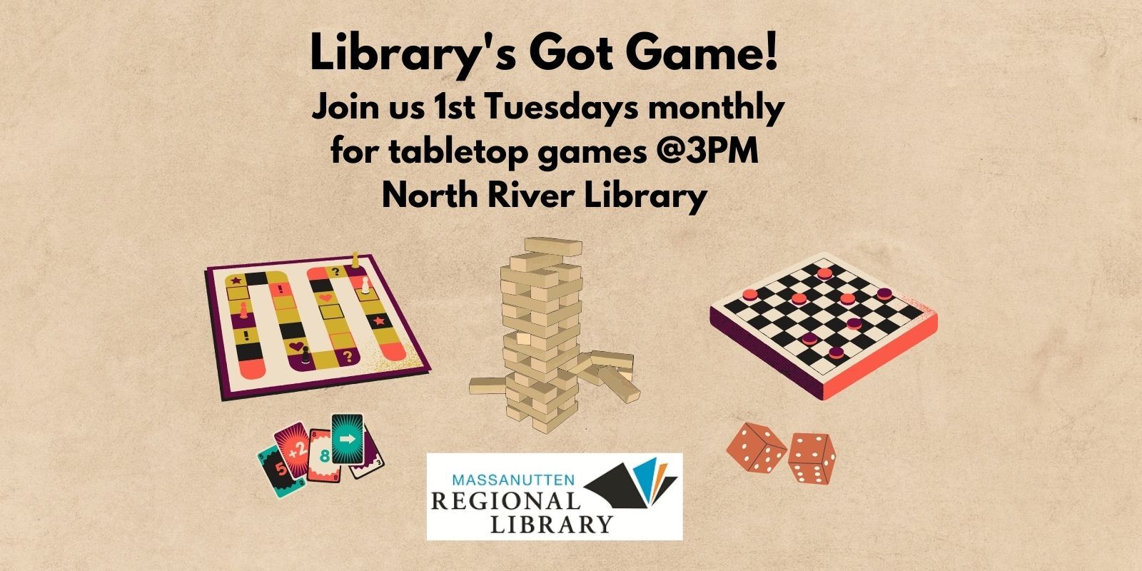 Library's Got Game: now 3-5 PM!