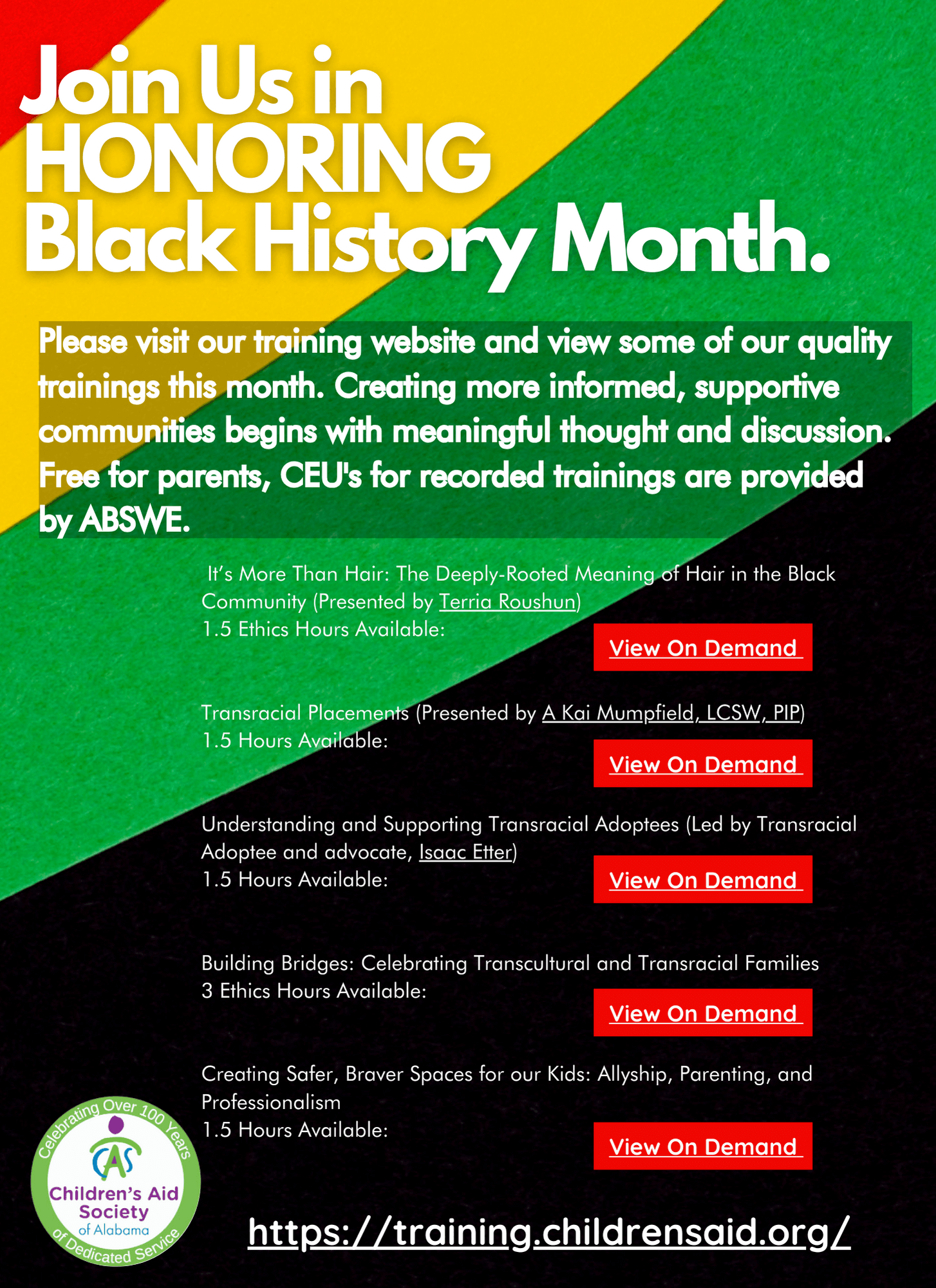 Join Children's Aid Society of Alabama in Honoring Black History Month
