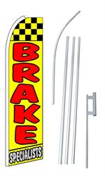 Brake Specialists Swooper/Feather Flag + Pole + Ground Spike