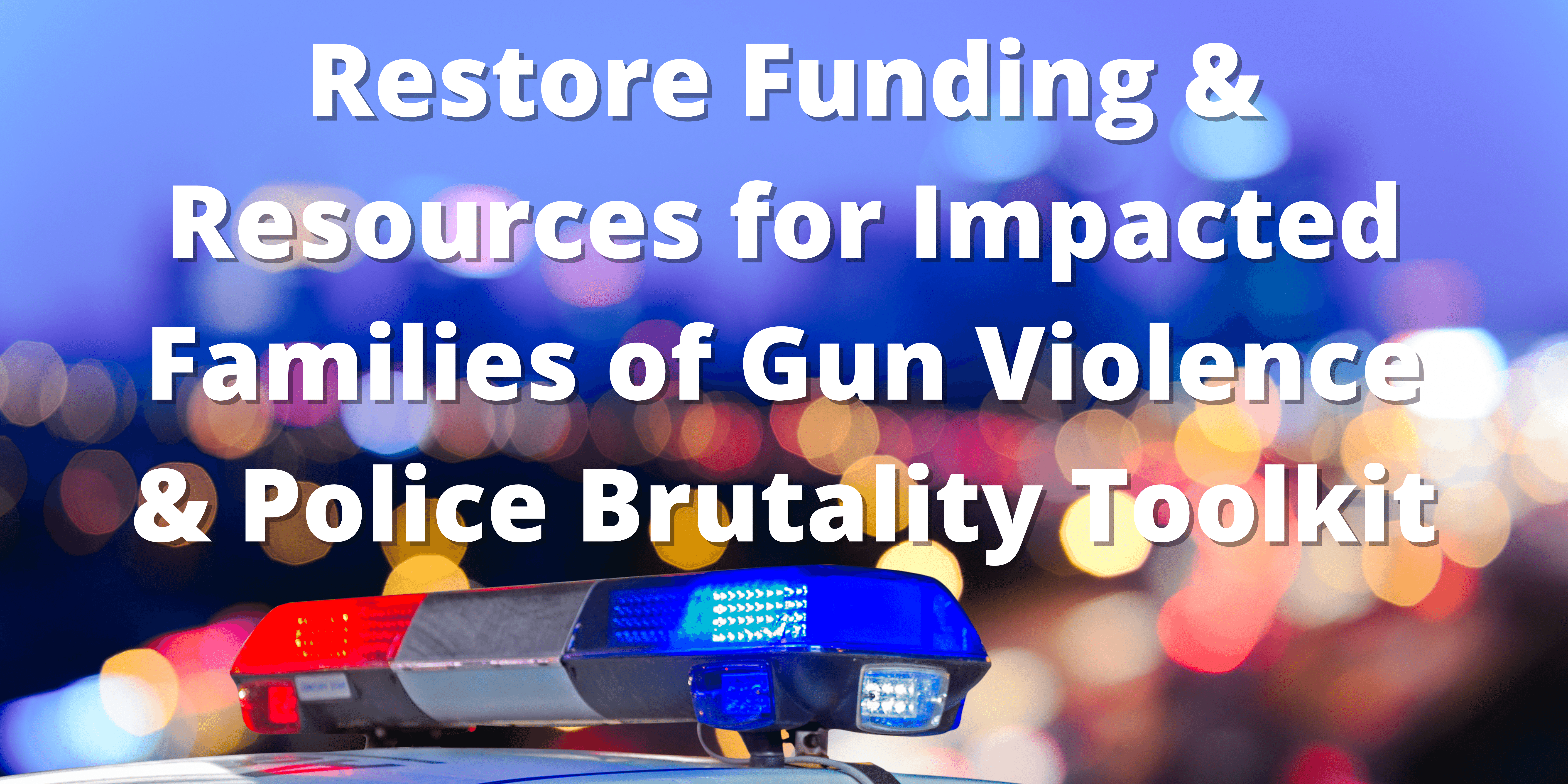 Restore Funding & Resources for Impacted Families of Gun Violence & Police Brutality Toolkit