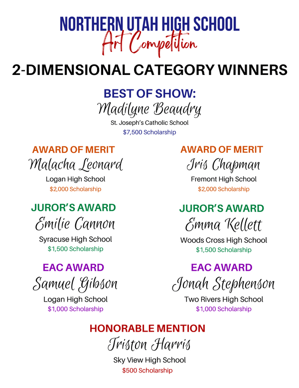 Northern Utah High School Art Competition 2024 Past Event Galleries