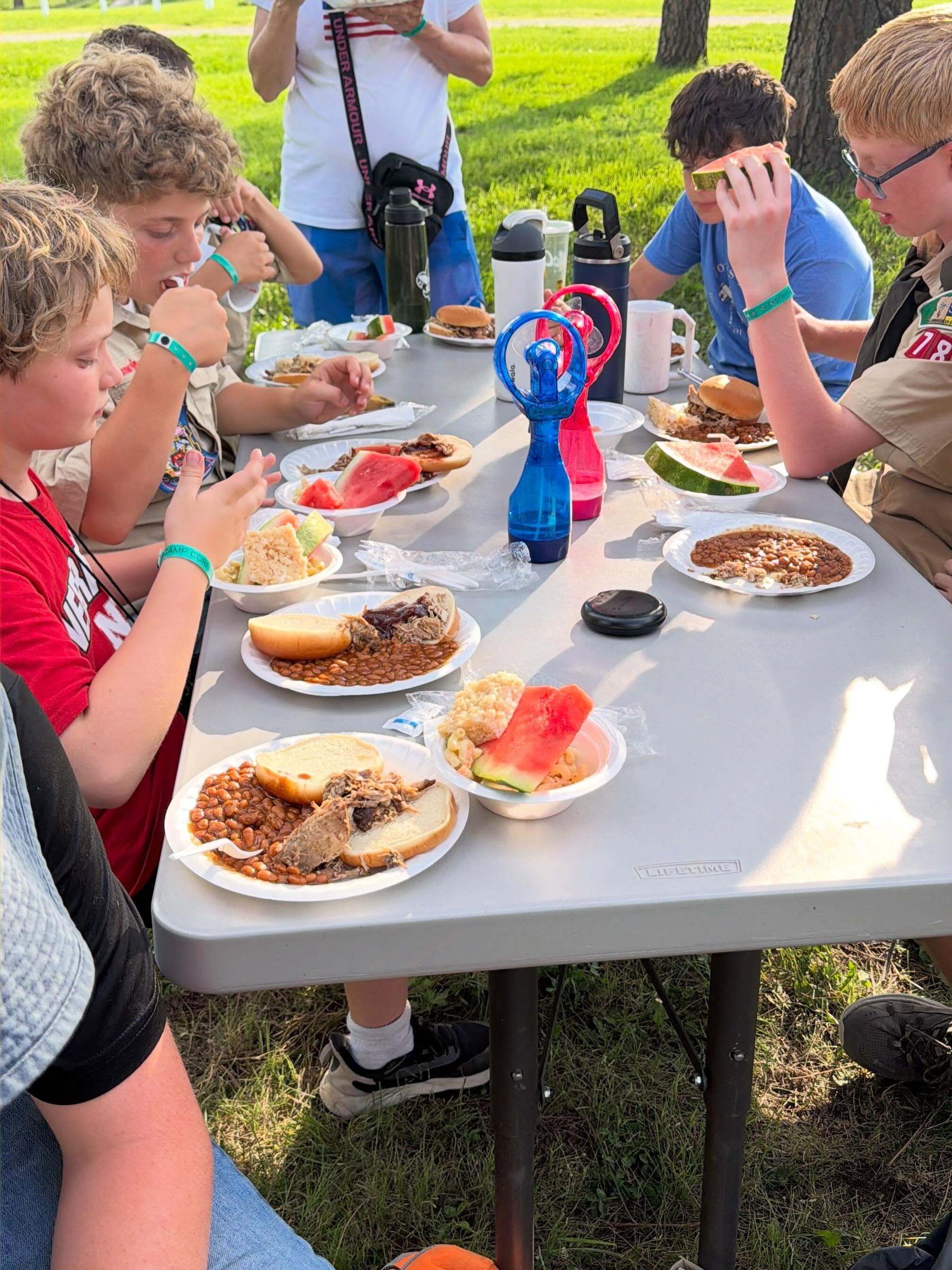 What will you be eating at camp? 