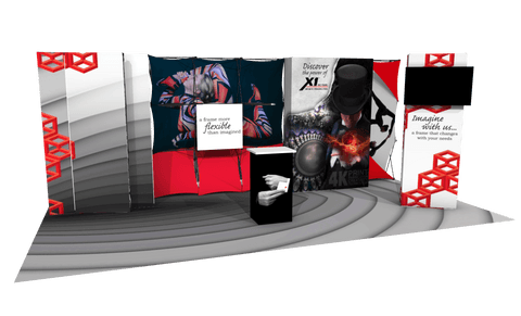 All-in-one affordable, sustainable trade show exhibit w/printing