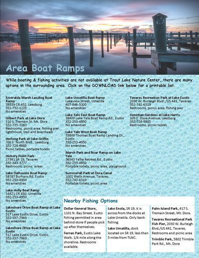 Boat Ramps & Fishing Areas