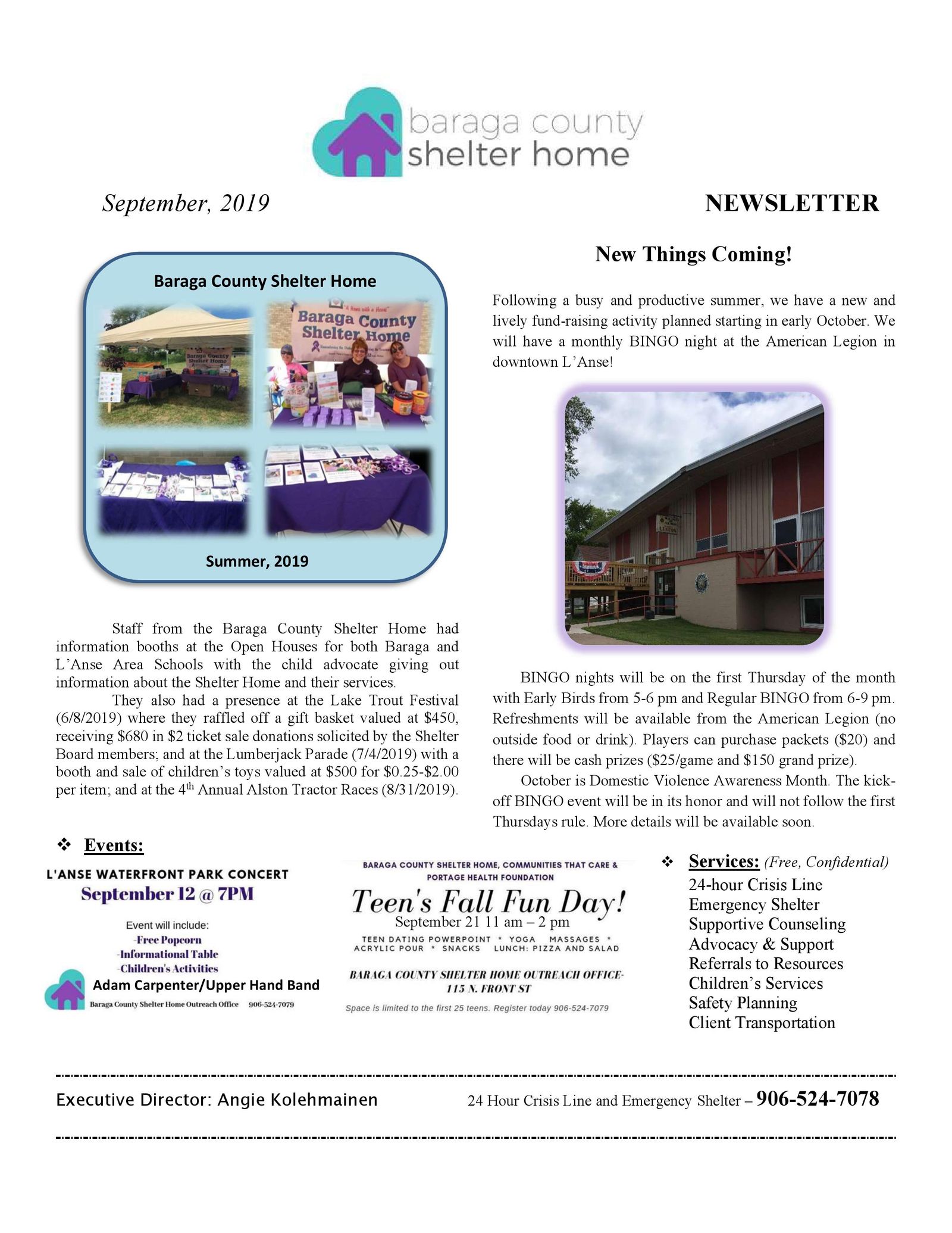 Newsroom News & Events Baraga County Shelter Home