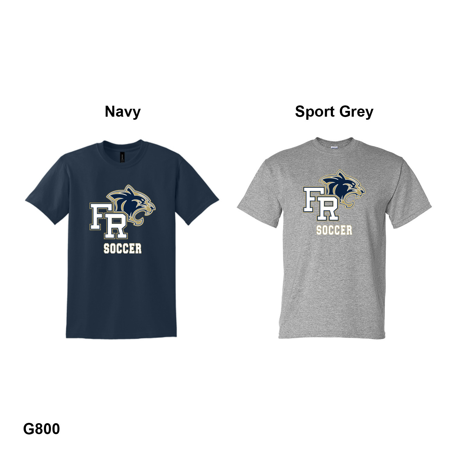 GIRLS SOCCER LOGO - Gildan Adult T-Shirt
