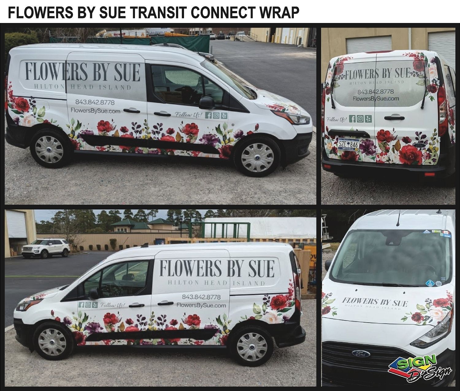 FLOWERS BY SUE TRANSIT CONNECT WRAP