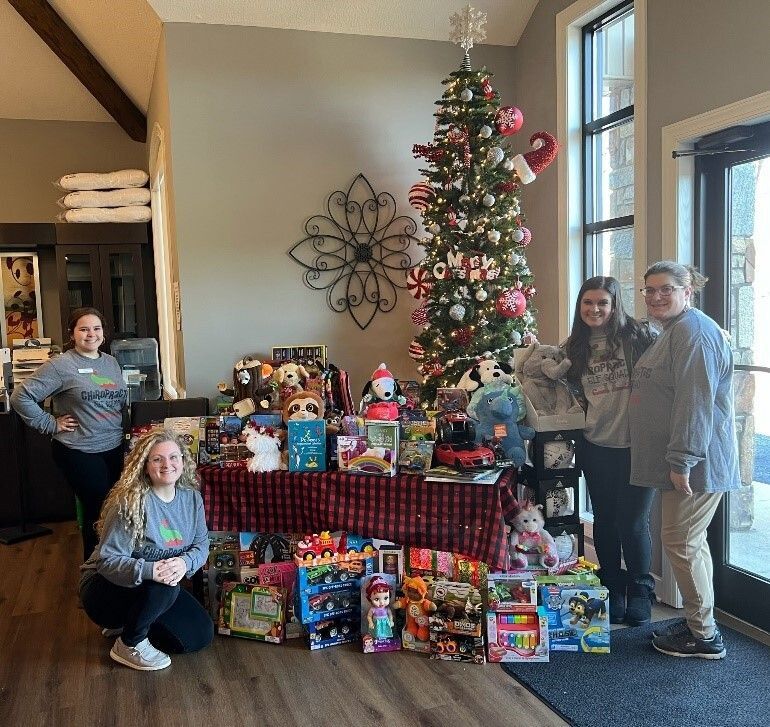 Carolina Chiropractic Plus collected toys for Steps to HOPE clients.