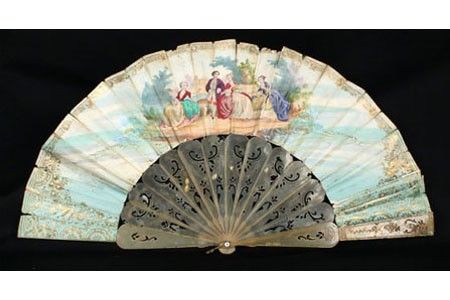 Two-way fan, ca. 1840s-1850s 