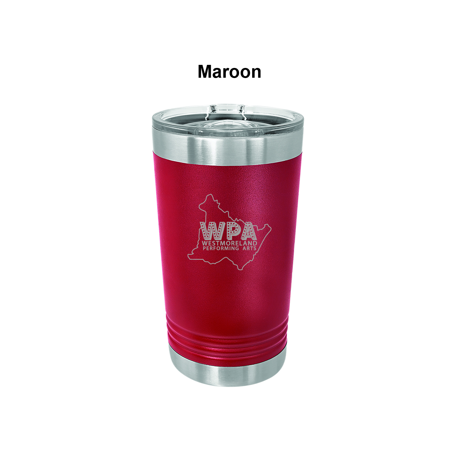 Maroon 16 oz. Polar Camel Pint with Slider Lid