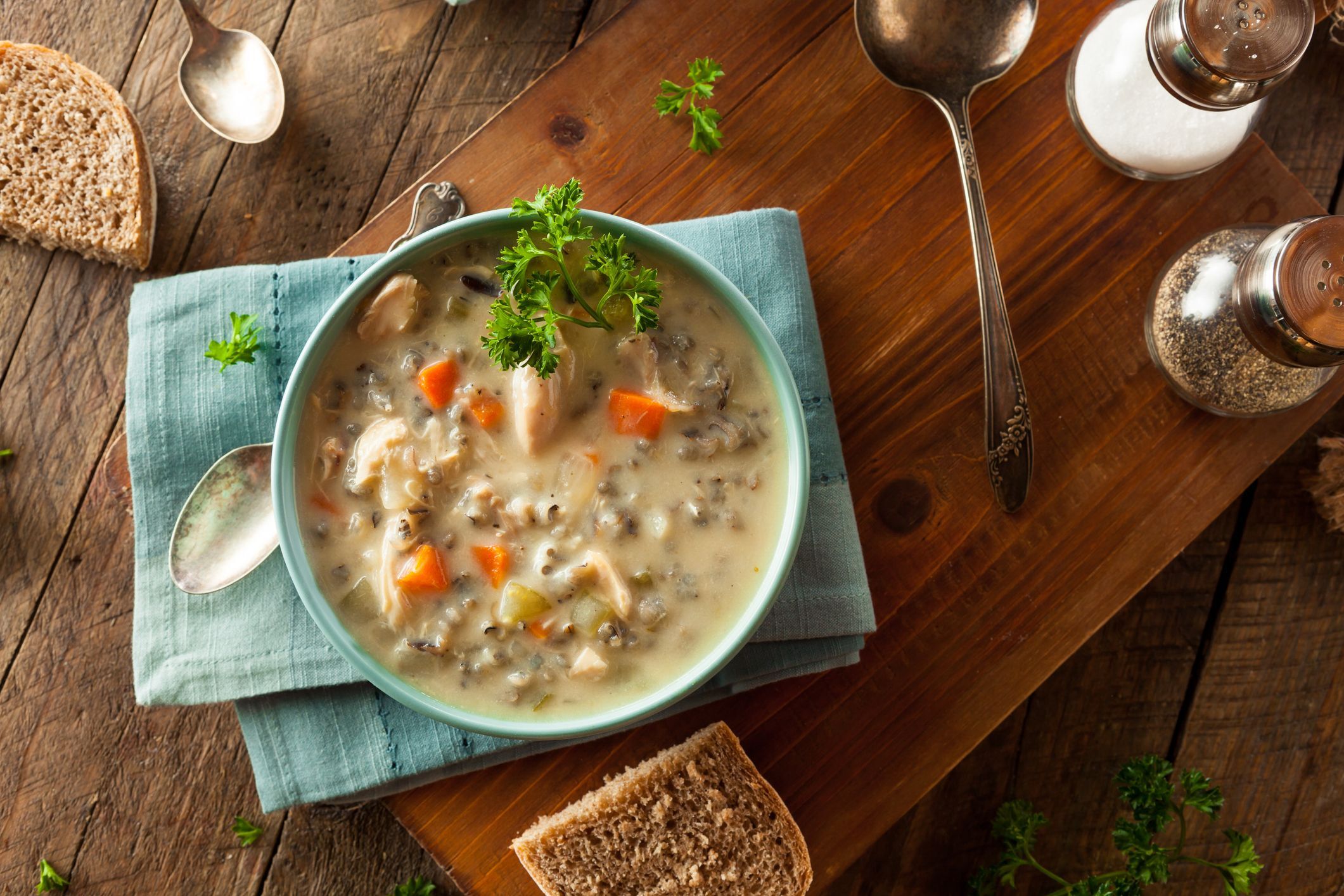 Creamy Leftover Turkey Wild Rice Soup