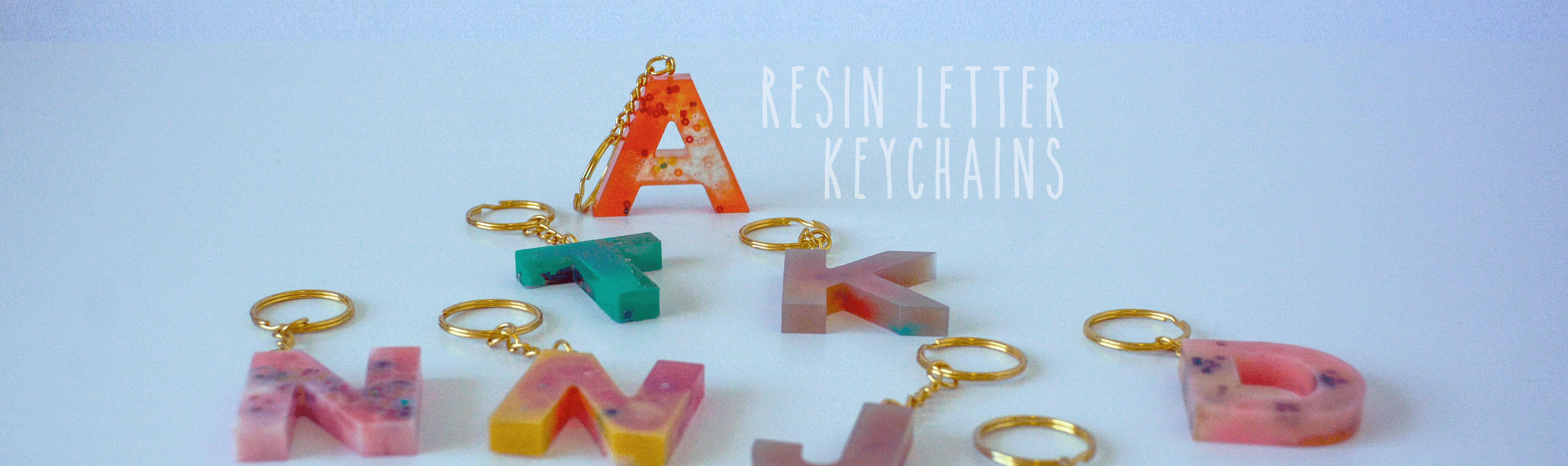 Photo of resin alphabet keychains