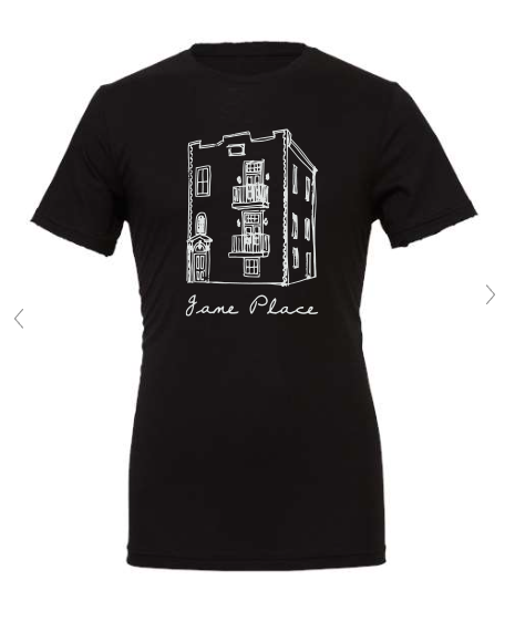 Jane Place Palmyra Building Sketch Graphic Tee - Black
