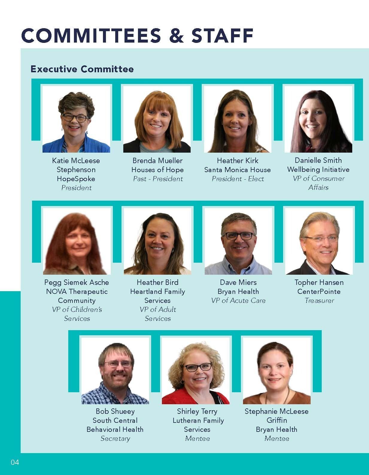 Headshots of the NABHO Executive Committee 