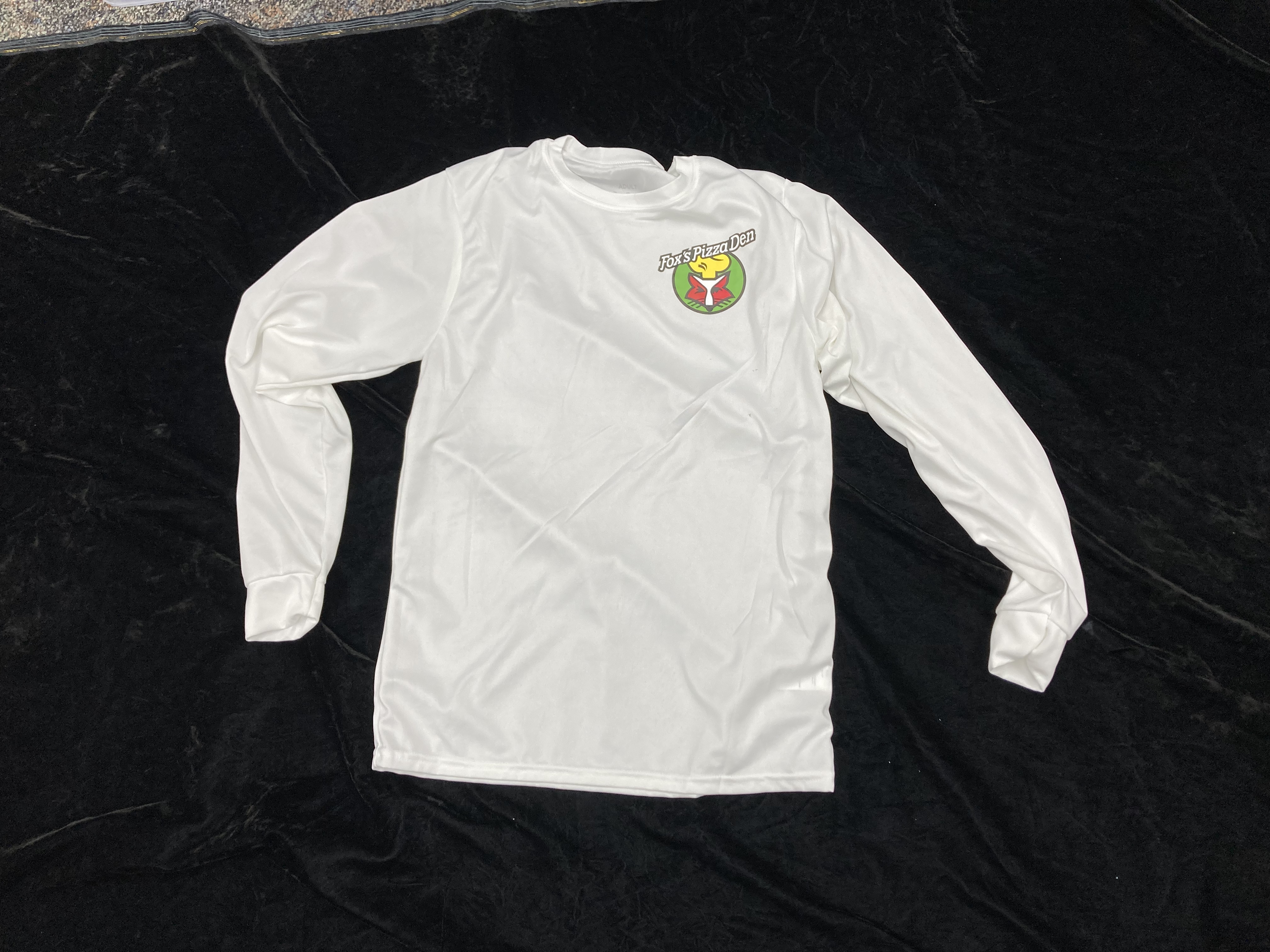 SALE Fox's Logo - Small White Moisture-Wicking Long Sleeve