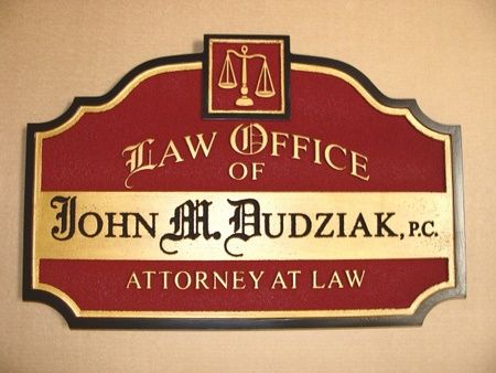 A10111 - Sandblasted HDU Attorney sign