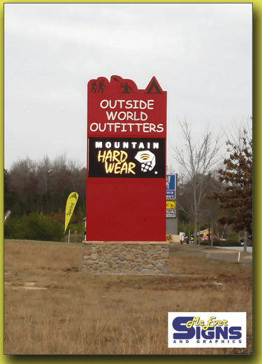 The Outside World Monument Sign