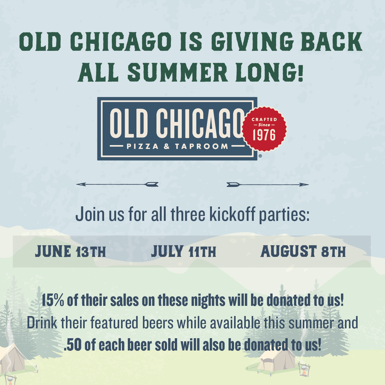 Old Chicago Summer Camp Challenge To Benefit CEDARS