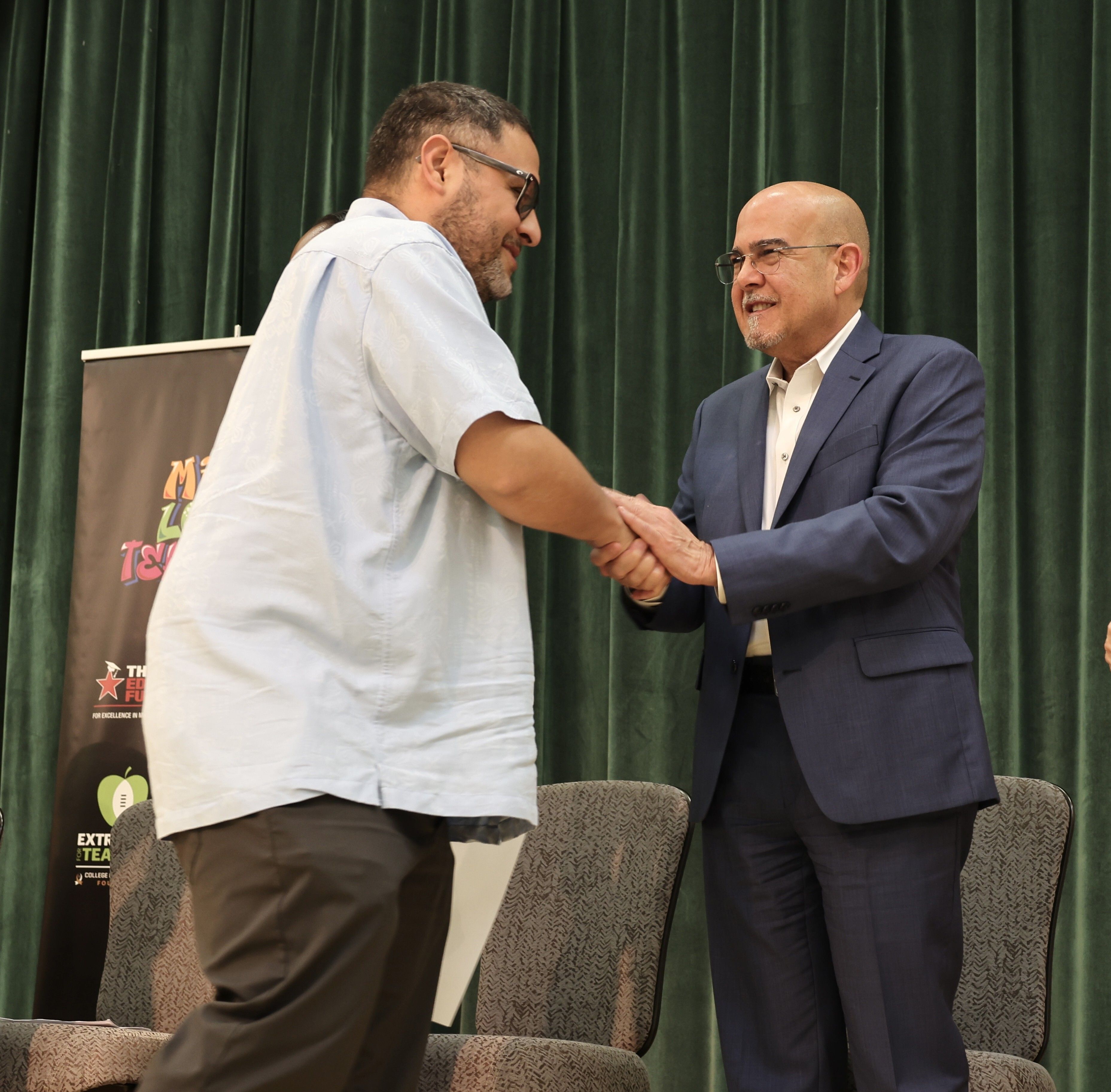 Oscar Flores and Superintendent