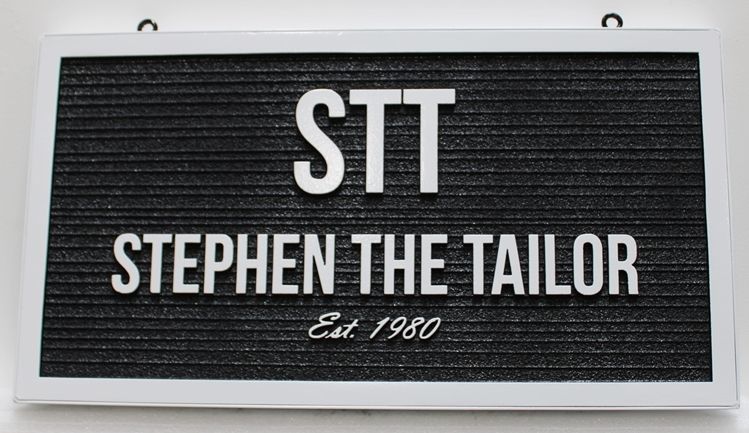 SA28877 -  Carved and Sandblasted Wood Grain HDU Sign for STT - Stephen the Tailor 