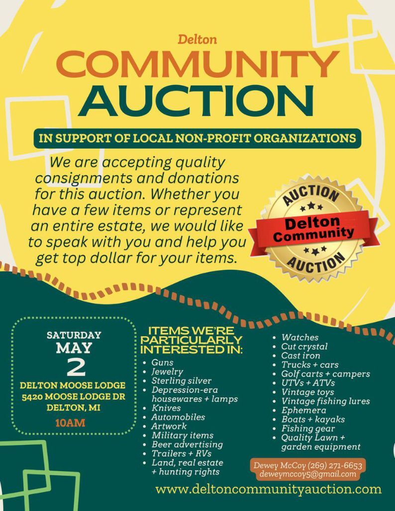 Delton Community Auction Flyer